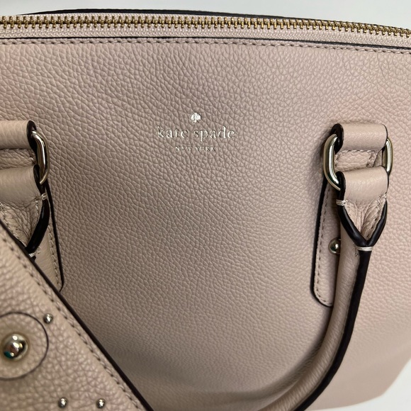 Kate Spade New York Larchmont Avenue Studded Mini Layla Satchel in Warm Beige - Picture 11 of 15